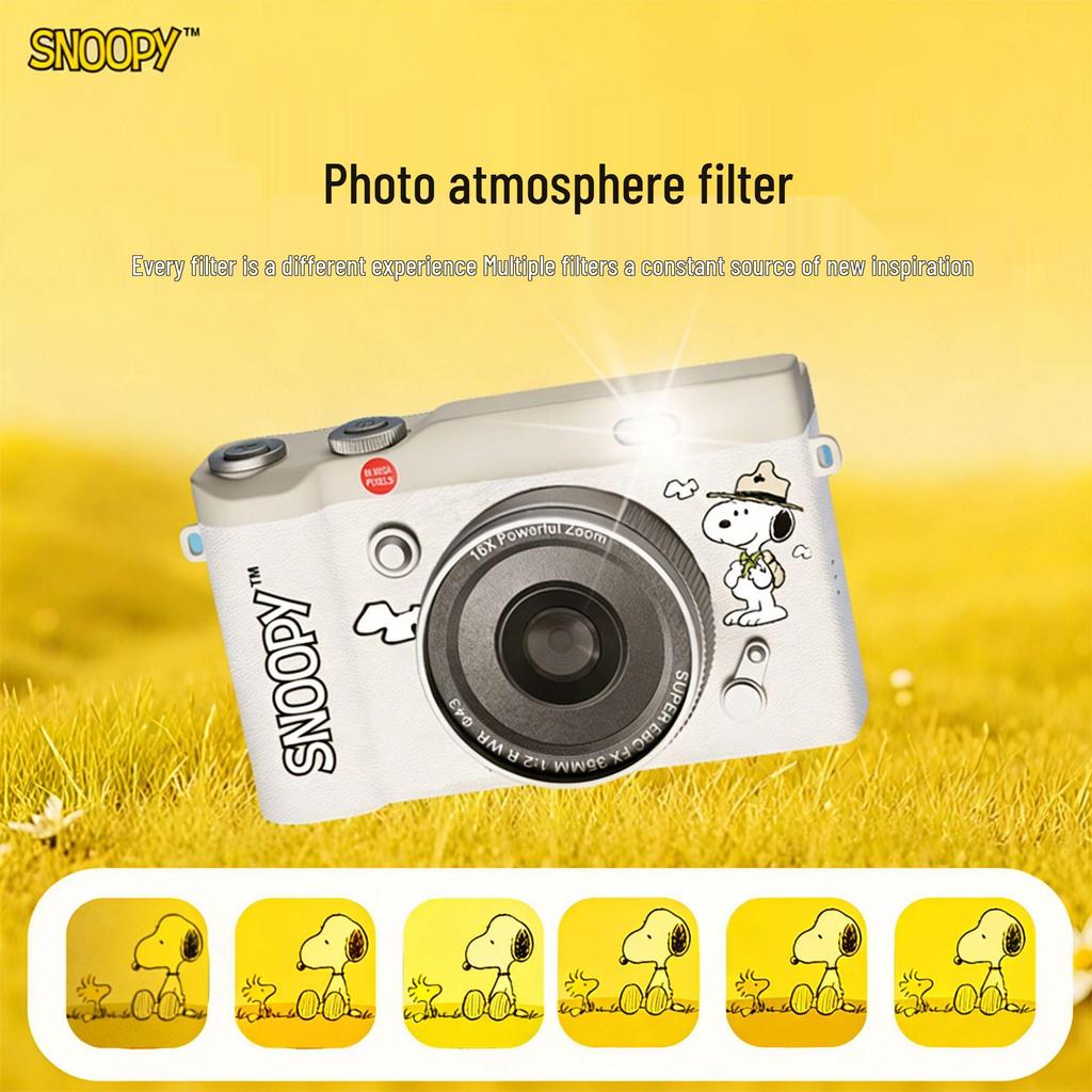 SNOOPY Retro Campus Student HD Selfie Flip Screen Mirrorless CCD Camera