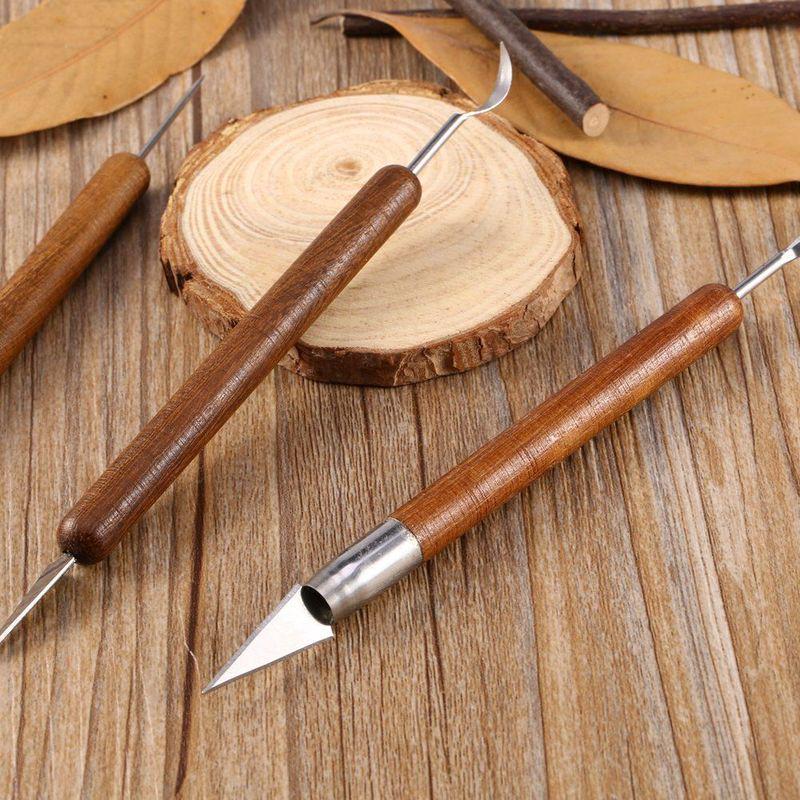DIY 6 Pcs Clay Sculpting Set Wax Carving Pottery Tools Shapers Polymer Modeling