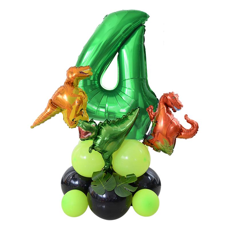 Dinosaur Happy Birthday Garland Banner Roar Dino Party Balloons Jungle Animal Safari 1st Kids Birthday Party Decoration Supplies