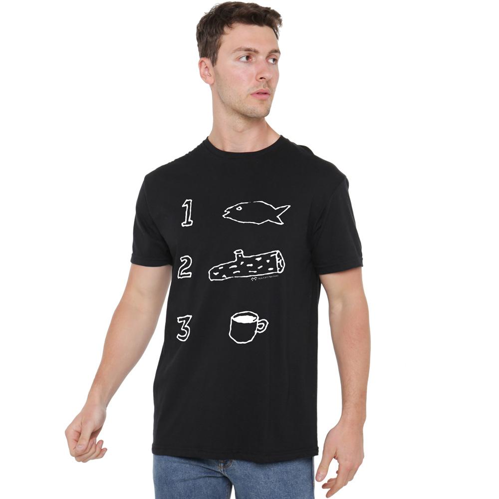 Twin Peaks Mens Coffee Log Fish T-Shirt