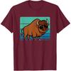 Funny Bison Retro Buffalo Lover Men T-Shirt