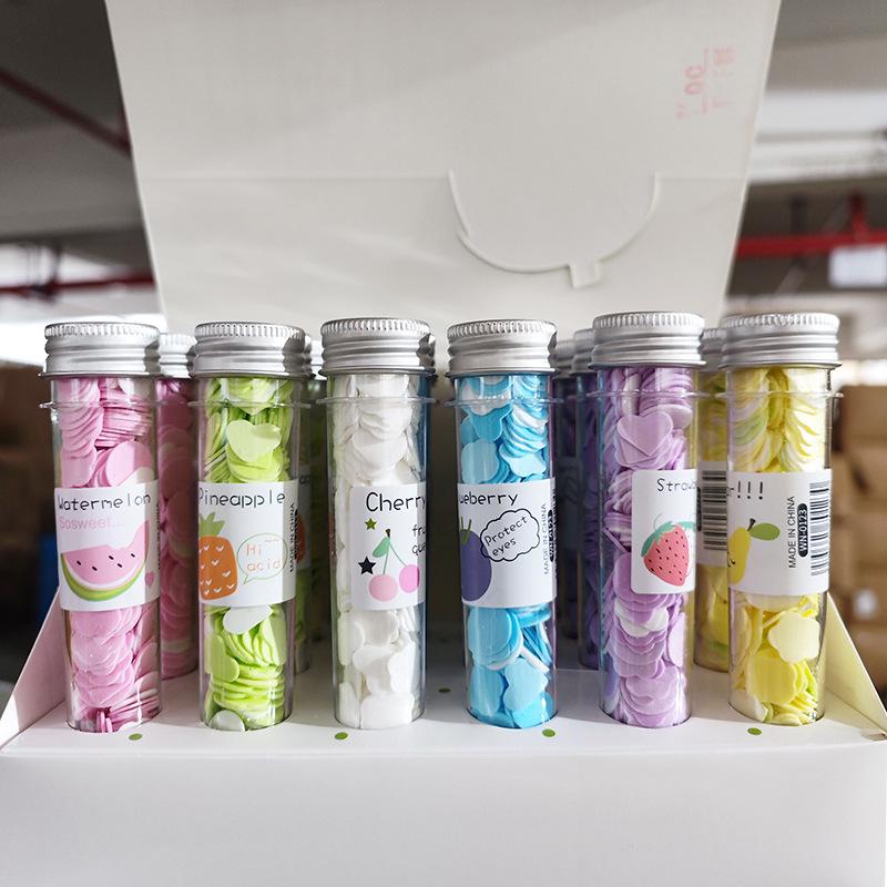 Travel Portable Flower-Shaped Soap Sheets - Disposable Handwashing Paper In Test Tube