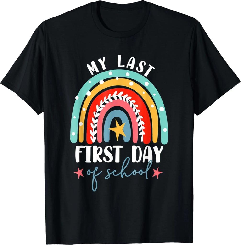 Retired Funny Teacher Retirement My Last First Day of School Gift Unisex T-Shirt