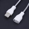 Przedłużacz USB z lampką LED i wentylatorem Zasilacz Adapter Kabel męski na żeński Elastyczny przewód w metalowym oplocie Do lampki biurkowej Lampki nocnej