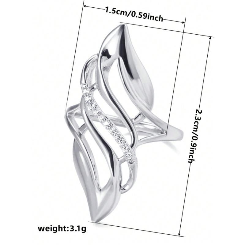1 PC Elegant Cubic Zirconia Ring For Women For Wedding Engagement Anniversary Party Band Jewelry Valentine's Day Gift Valentines Mother's Day,Gift