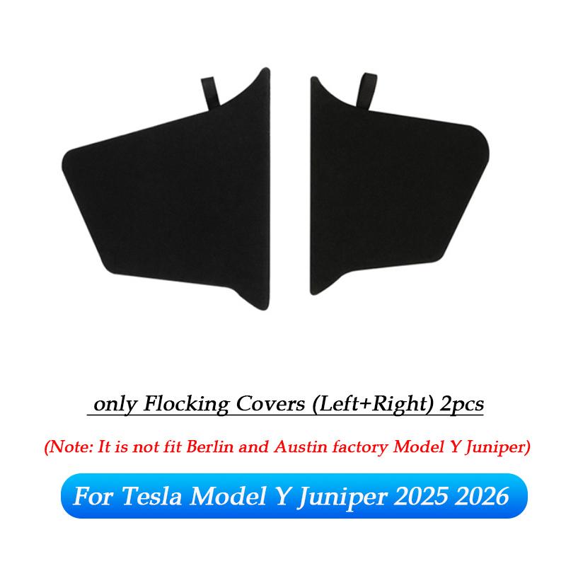 For Tesla Model Y Juniper 2025 Rear Trunk Side Storage Box Cargo Organizer TPE Bin Box Flocking Mat Partition Board Accessories
