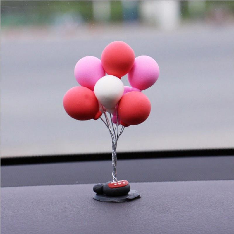 Car interior decoration colorful and lovely clay balloon car console panel creative car accessories
