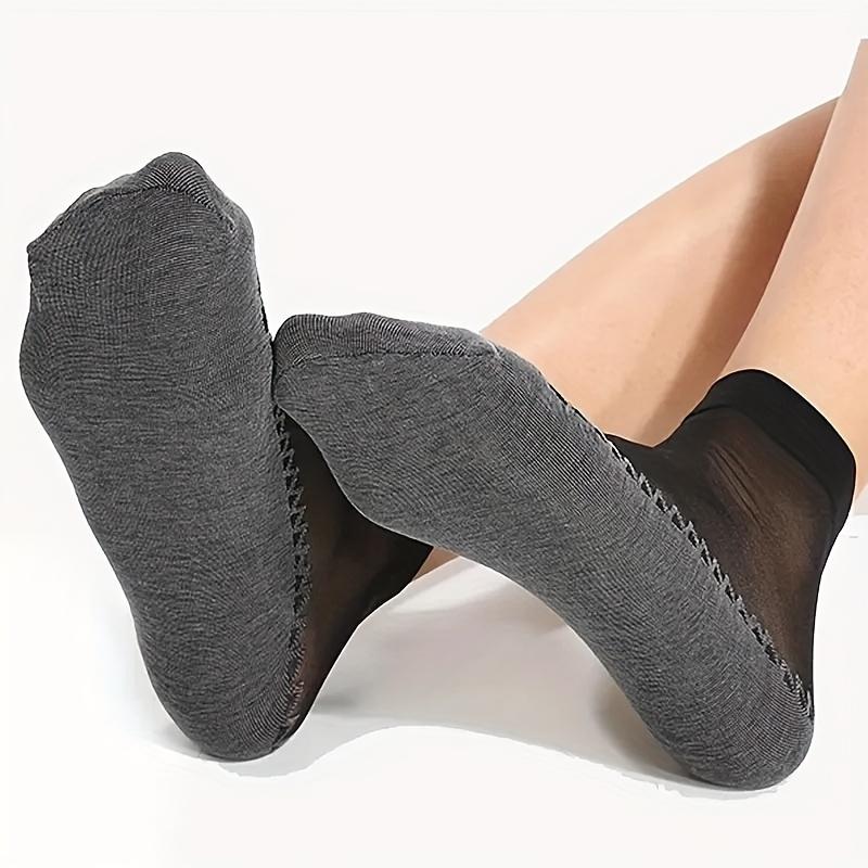 5/10/20 Pairs Women'S Sheer Mesh Ankle Socks - Ultra-Thin, Non-Slip, Stretchy Polyester Blend with Silky Velvet Finish in Black, White, Gray & Beige