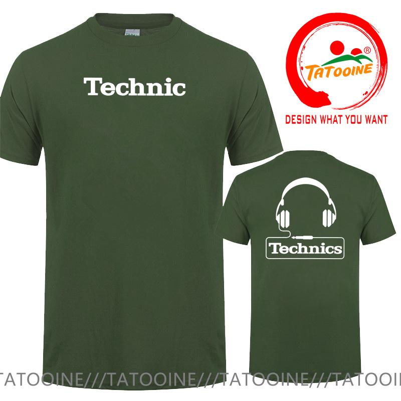 Technics Headphone Print T Shirts Unisex Disco Dj Party House Detroid Harajuku Fashion T Shirt Oversized Tshirt Trendy Dj Tee Tops