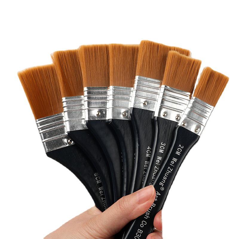 Cross-Border Nylon and Hog Bristle Art Texture Brushes for Oil, Gouache, and Wall Painting