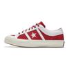 Converse Tênis de Lona de Cano Baixo Versátil Confortável Série One Star Tênis Unissex Branco Vermelho 167135C