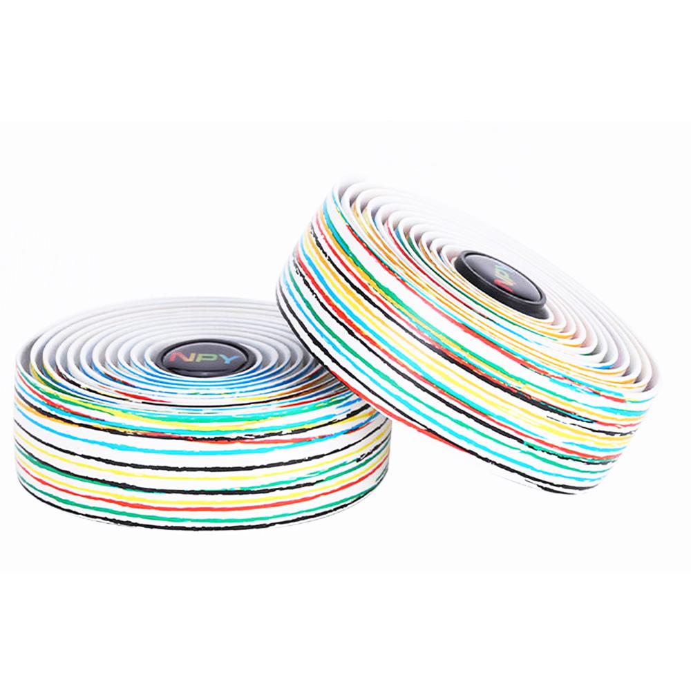 Colorful Bicycle Handlebar Tapes Rainbow Bike Handlebars Tapes with Highway Handlebars, Shock Absorption, Sweat Absorption Tapes for MTB,Road Bike…
