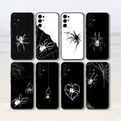 Grey White Spider   Phone Case For Samsung S25,S24,S21,S22,S23,S30,Ultra,S20,Plus,Fe,Soft Silicone Black Cover