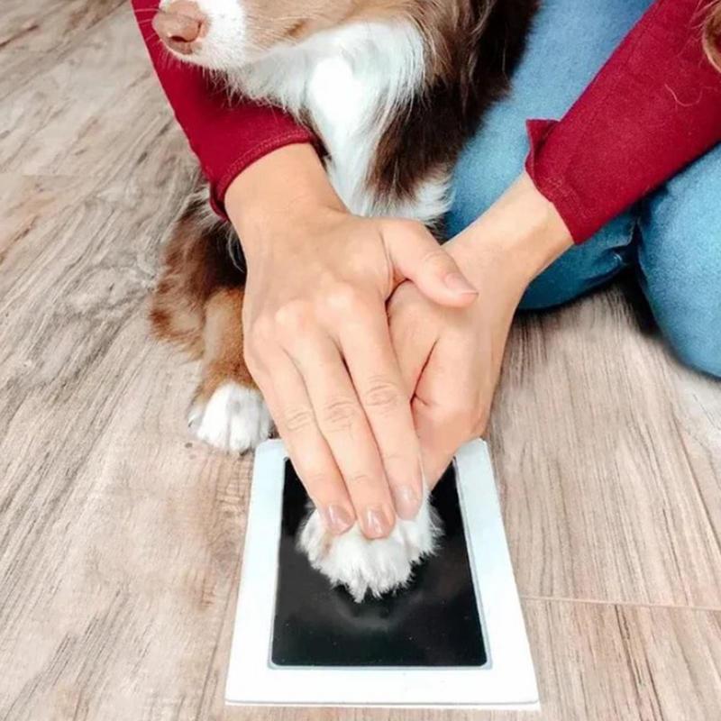 Pfotenabdruck Clean Touch Stempelkissen Hund Oder Katze Haustierbesitzer Erinnerungsstück DIY Farblose Nasen- und Pfotenabdruck-Abdruck-Set