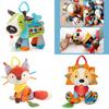 Soft And Colorful Plush Stuffed Toy For Infants With Multiple Textures And Teether For Sensory Play