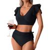Maillot de bain uni Sense pour femme, bikini avec coussinet de poitrine, sans soutien-gorge en acier