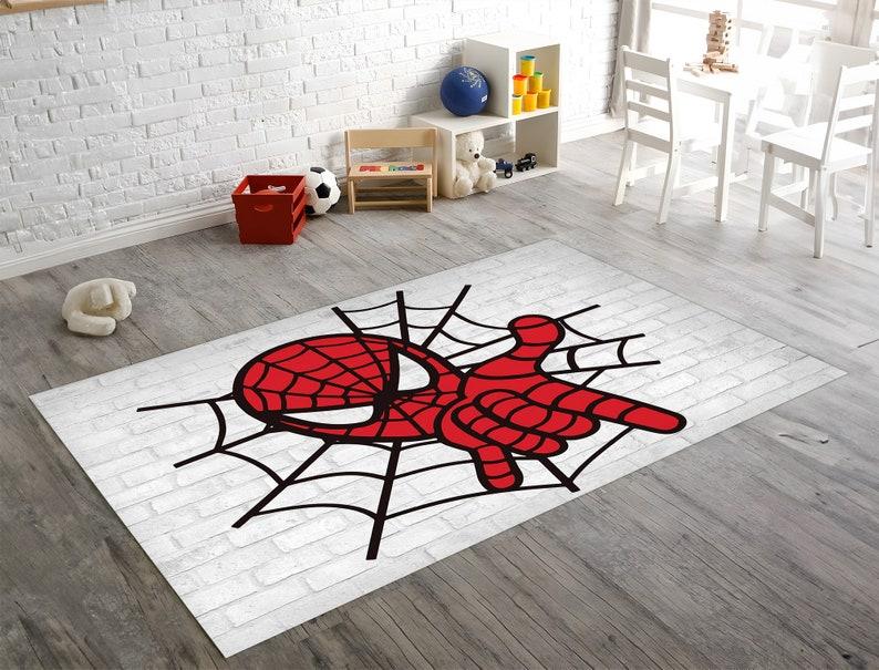 Spiderman Kids Rug, Superhero Game Room Carpet, Special Gift 150cm x 220cm