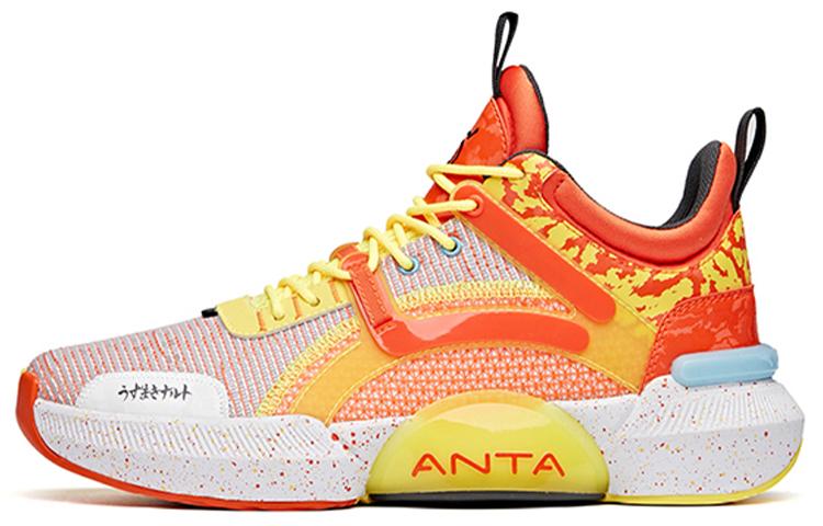 Men's Sneakers ANTA Basketball Shoes Men's Mid-top Orange/Yellow