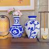 Kreative chinesische blaue und weiße Porzellanvase Baustein Ziegel Pädagogische Vase Ornamente Spielzeug für Mädchen Weihnachtsgeschenk