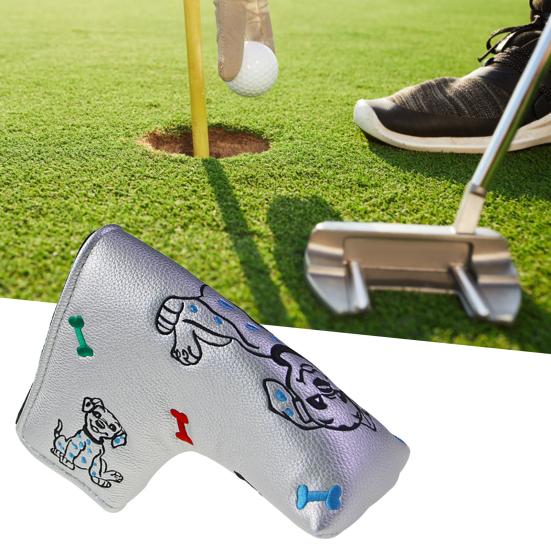 Golf Head Cover Dust-proof Water-proof Accessory Dog Bone Golf Mallet Putter Head Covers for Outdoor