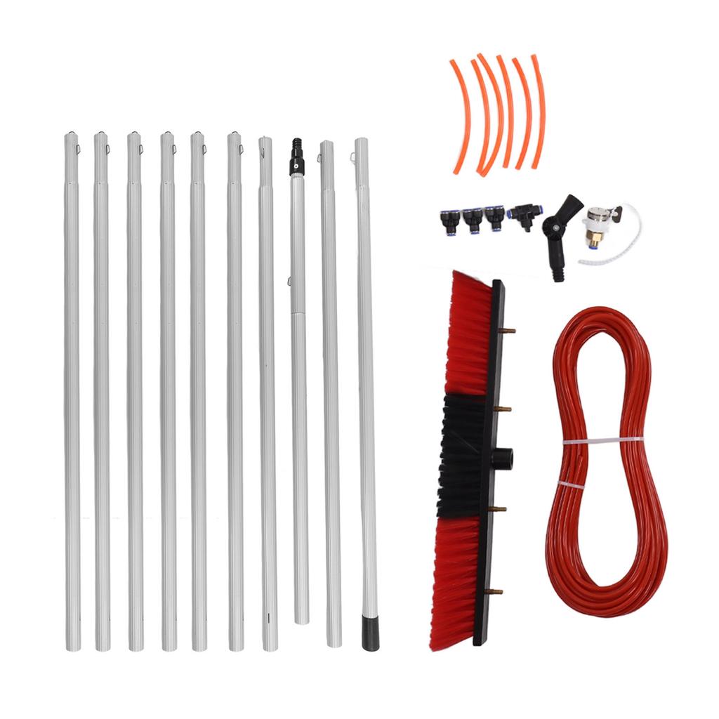 Water Fed Pole Kit Water Fed Brush Heavy Duty Large Size Portable Water Washing Extendable Cleaner