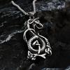 Viking Style Celtic Knot Dragon Pendant Stainless Steel Necklace For Men
