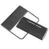2pcs Rear Storage Panel Trim Cover Real Carbon Fiber Stylish Car Interior Decoration