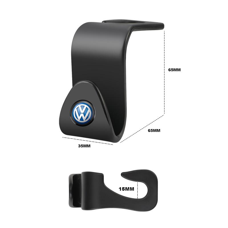 Car Sticker Hub Caps 2Pcs Car Seat Back Hooks Auto Accessories For Volkswagen VW RLine R Golf Amarok T5 ID3 Tiguan T-Cross Polo EA1