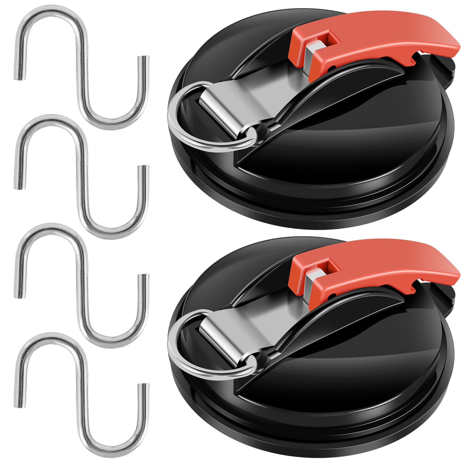 

Suction Cup Hooks Car Camping Essentials Suction Cup Camper Accessories with Securing Hook Strong Power for RV Boat Window Glass