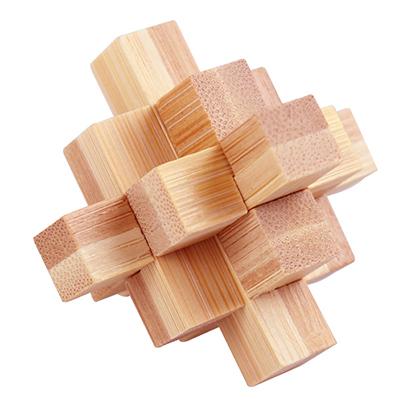 

Kids Children Adult Kong Ming Luban Lock 3D Handmade Bamboo Math Puzzles Brain Teasers Educational Finger Toy Birthday Xmas Gift