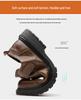 Men's Retro Breathable Leather Shoes - Autumn British Style, Versatile Soft Sole Sports Shoes for Work and Casual Wear