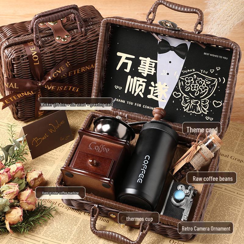 Pánská dárková sada kávovaru: Ideální k narozeninám, kreativní nikové dárky pro svědky nebo pro přítele a manžela.