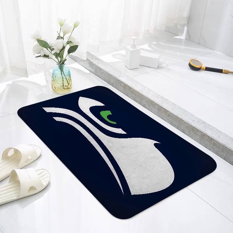S-Seattle Seahawks Floor Mats Home Laundry Rug Carpet For Living Room Decor Lounge Area Anti-slip Foot Mat Entrance Doormat