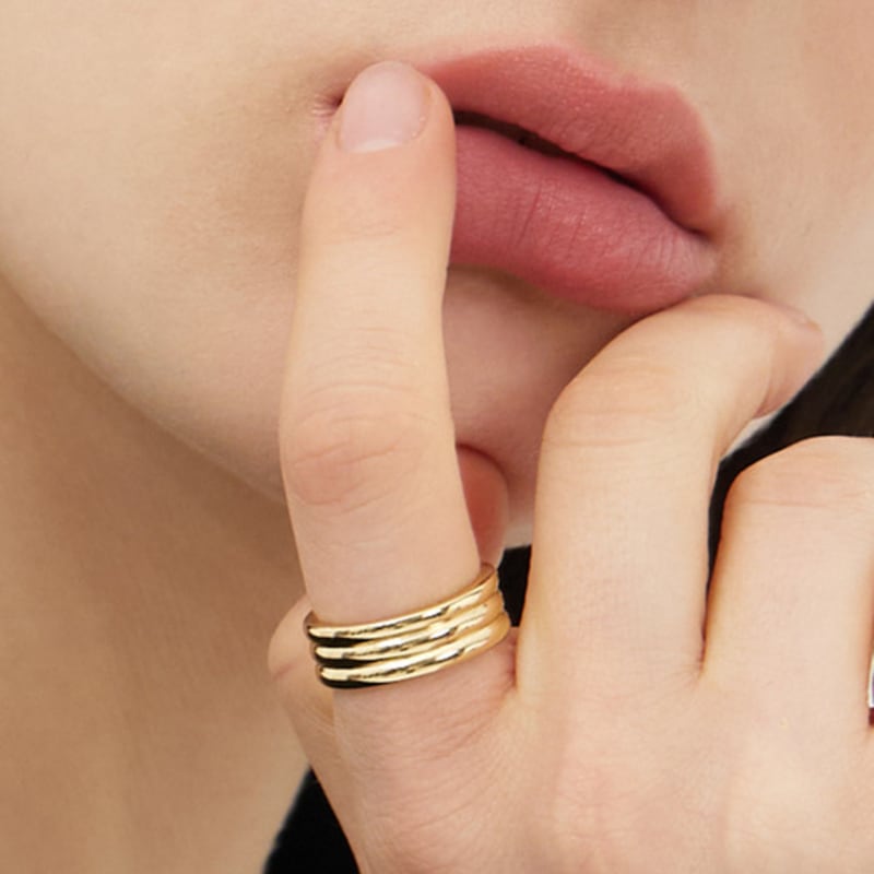 hyeres-lor Triple Silver (Y) Solid Ring HL3R53300Y9