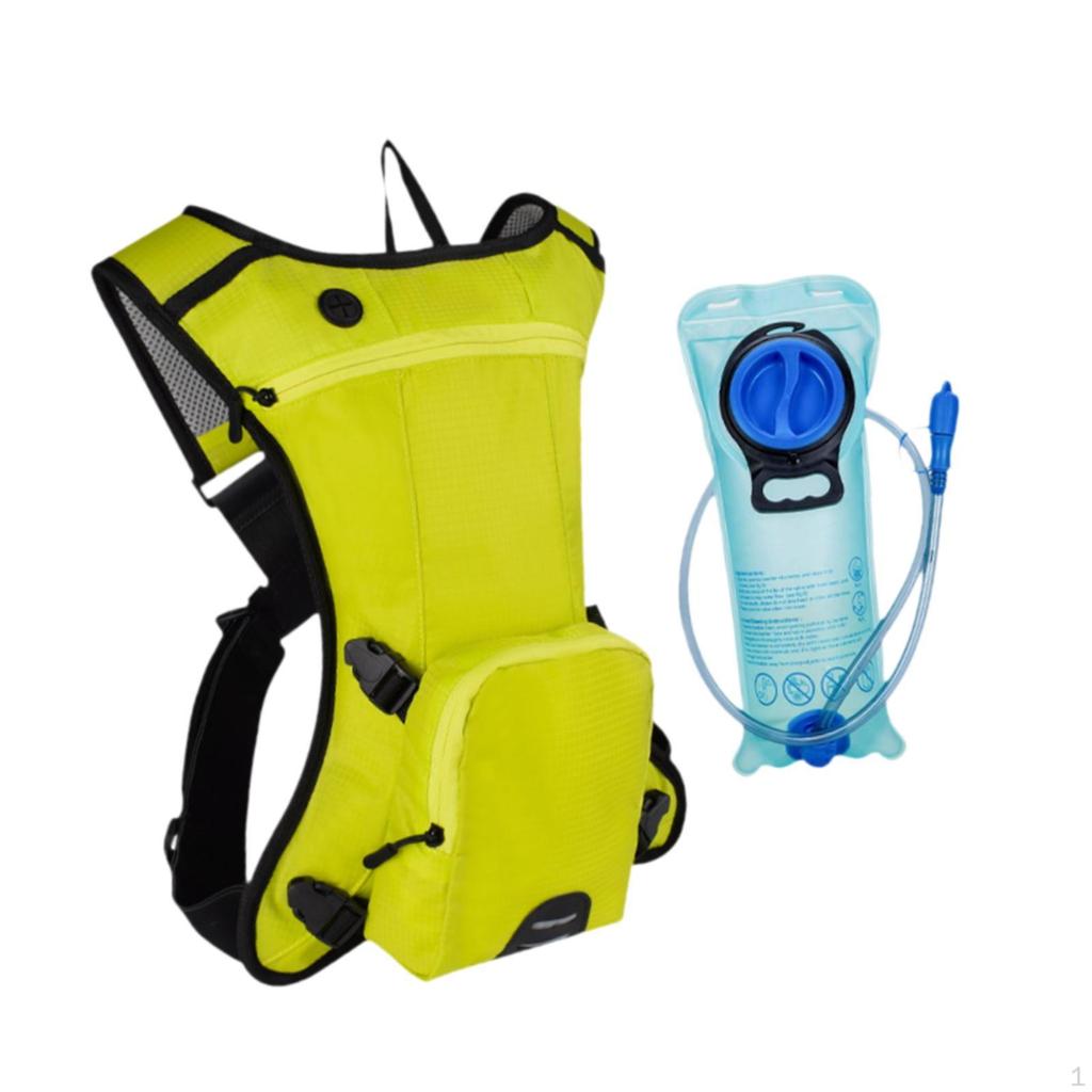 Trinkrucksack mit 2-Liter-Trinkblase und Wasseraufbewahrungstasche für Wandern und Camping
