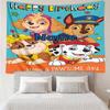 Custom Name PAW Patrol Print Tapestry, Backdrop, Easy Setup, Ideal for Bedroom, Office & Living Room, with Aesthetic Wall Hanging Decor.