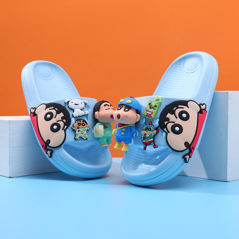 Crayon Shinchan Adorable Boys And Girls Slippers Trendy Summer Indoor Shoes Slide