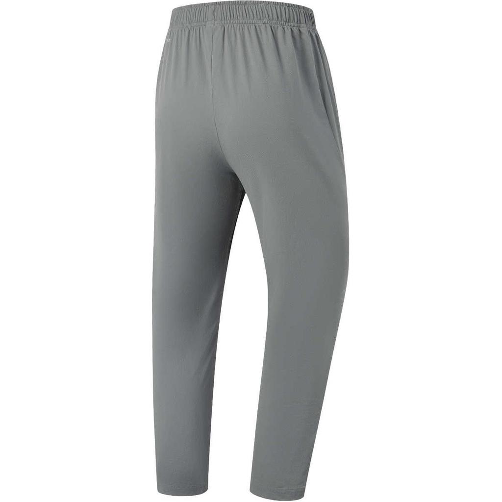 Li Ning Fitness Series Solid Color Mid Waist Breathable Versatile Straight Leg Sports Pants Men bottoms Gray AYKU501-1