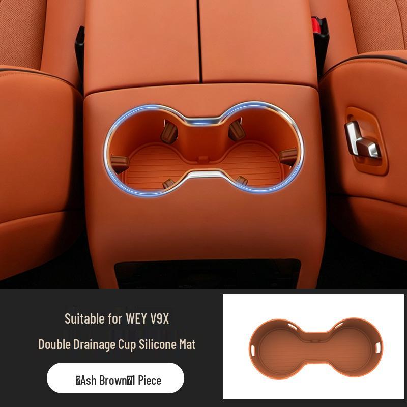 Wey V9X Center Console Anti-slip Silicone Cup Holder Pad for Car Interior