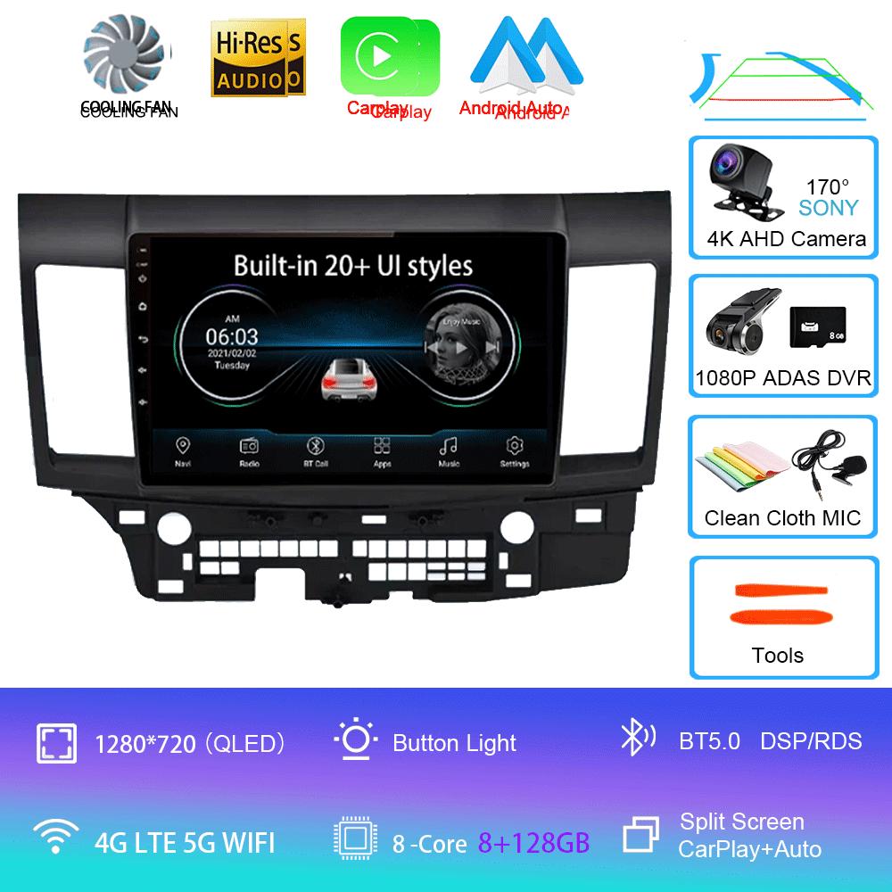 Android 14 For Mitsubishi Lancer 10 CY 2007-2012 10Inch Car Radio Stereo Audio GPS Player Carplay Auto Screen WIFI+4G
