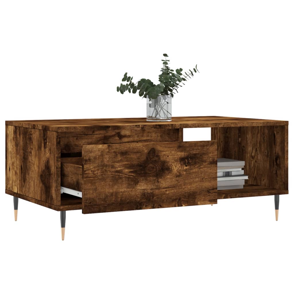 Coffee Table Smoked Oak 90x50x36.5 cm Particleboard
