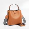 Women's Leather Handbag, Bucket Bag, European and American Retro Single-shoulder Crossbody Bag