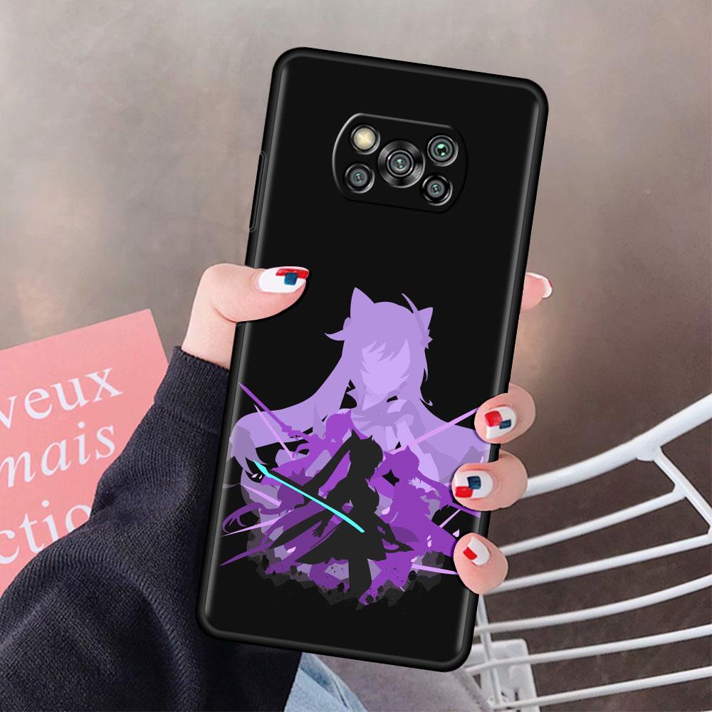 

Чехол Genshin Impact с аниме для Xiaomi Mi Poco X3 NFC M3 Pocophone F1 F3 GT Redmi K40 Pro для Mi 10T Pro, чехол для телефона Mi Note 10 Lite