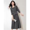 Xinfeyu French Style Waist-Cinching Shirt & Skirt Set