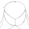 Women Sequin Chest Chain Sparkling Sexy Breast Chain Bra Chain Neck And Chest Jewelry for Club Summer Beach