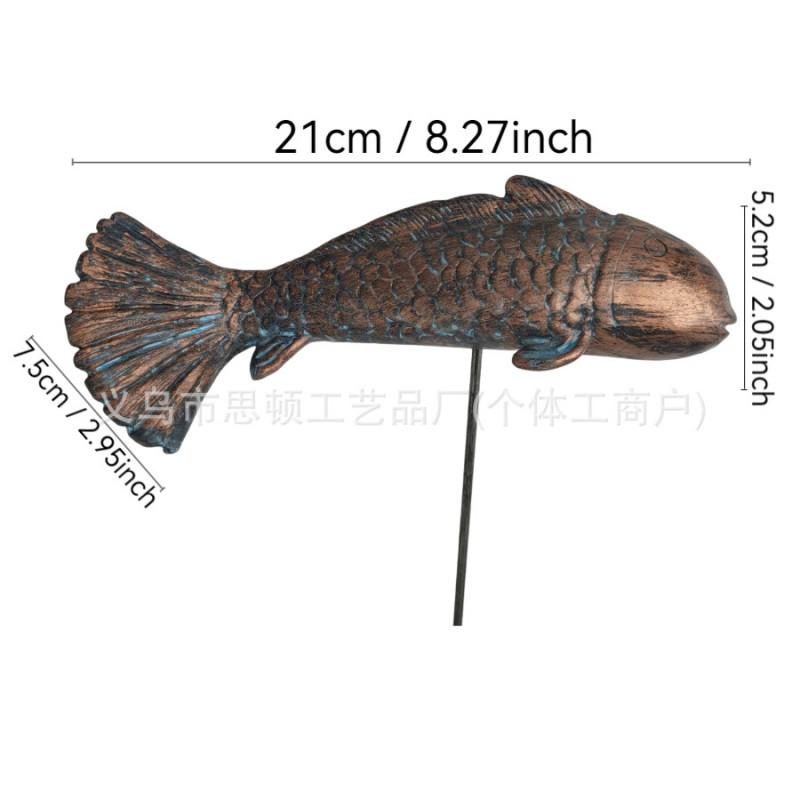 Glow-in-the-Dark Koi Fish Garden Stake Decor Resin Lawn Ornament Outdoor Yard Decoration