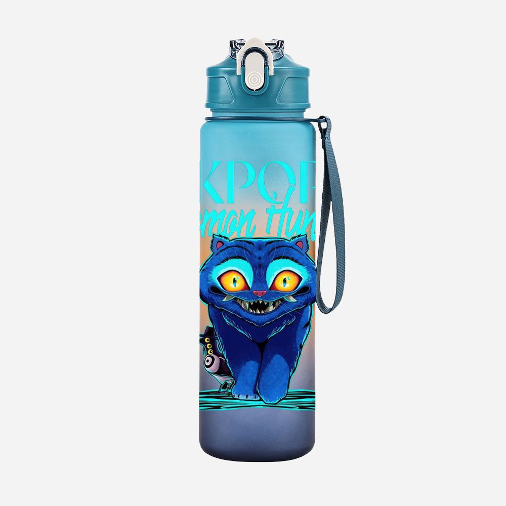 750Ml Water Bottler K-Pop Demon Hunters Printed Character Water Cup Large Capacity Outdoor Portable Rope Drinking Bottle for Boy Girl Gift