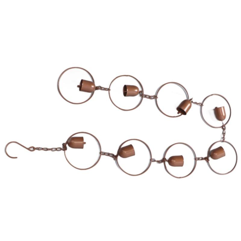 120CM Decorative Rain Chain, Bell Shaped Hanging Chime, Creates Soothing Water Sounds, for Gutter Drainage, Parks, Courtyard