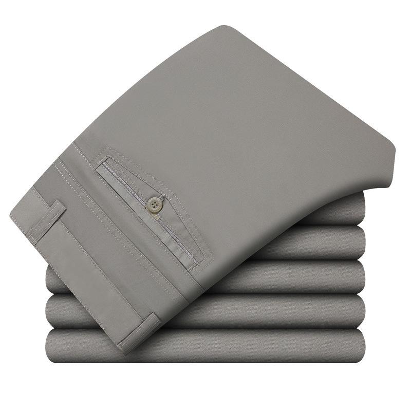 

Весенние повседневные брюки из хлопка, свободные мужские брюки, брюки для мужчин среднего и пожилого возраста, брюки для пап среднего возраста 32 светло-серый