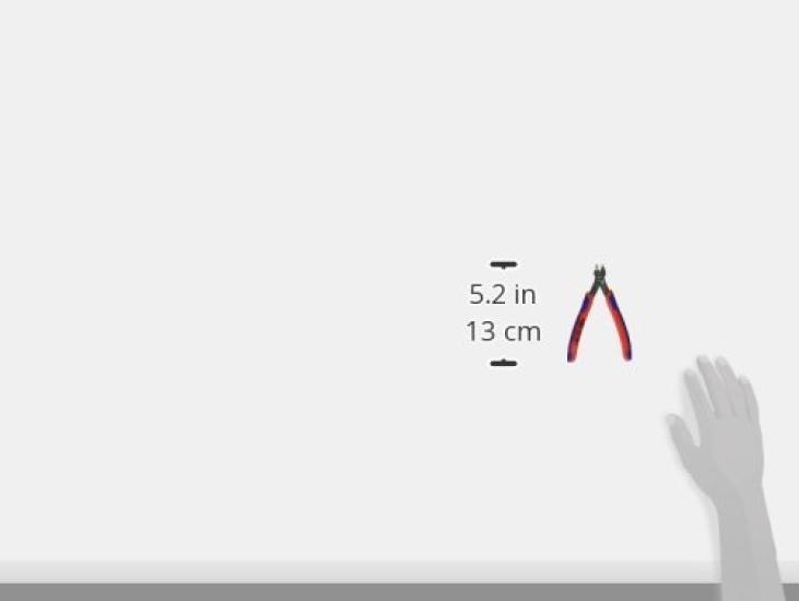 KNIPEX Super 125mm Ideal for Precision Cutting of Electronics and Precision Nippers, 60° Bend, Length, Machinery, 7823-125SB